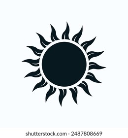 sun silhouette vector, bright and dynamic celestial designs