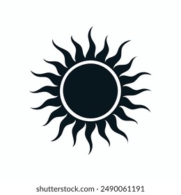 sun silhouette vector, bright and dynamic celestial designs