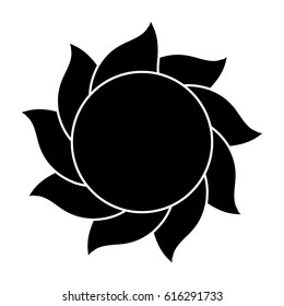 sun silhouette vector symbol icon design. Beautiful illustration isolated on white background