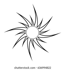 sun silhouette vector symbol icon design. Beautiful illustration isolated on white background
