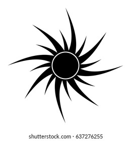 sun silhouette vector symbol icon design. Beautiful illustration isolated on white background
