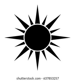 sun silhouette vector symbol icon design. Beautiful illustration isolated on white background