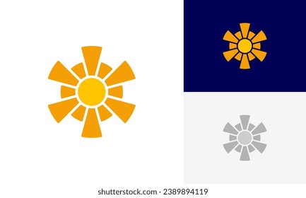	
Sun simple abstracto diseño de iconos de logotipo moderno vector