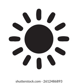 Sun simple Black icons collection. Vector illustration Eps 10