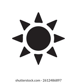Sun simple Black icons collection. Vector illustration Eps 10