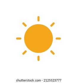 Sun simple flat icon vector illustration