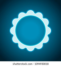 sun. simple icon. Neon style. Light decoration icon. Bright electric symbol