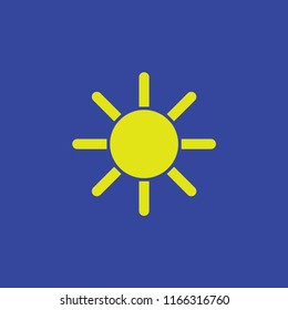 Sun simple icon on background
