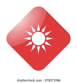 Sun simple icon on colorful background