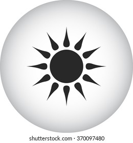 Sun simple icon on colorful background