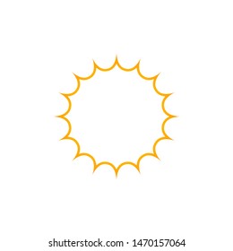 sun simple icon symbol vector
