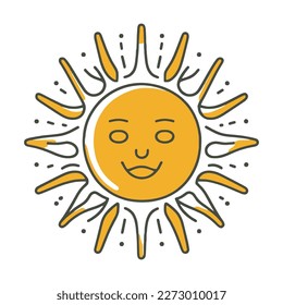 Sun Simple Icon. Vector Illustration 