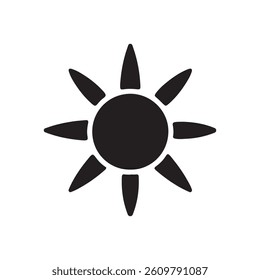 Sun simple icons collection. Hot solar energy for tan. Vector illustration Eps 10