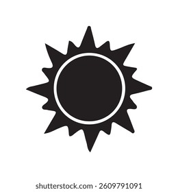 Sun simple icons collection. Hot solar energy for tan. Vector illustration Eps 10