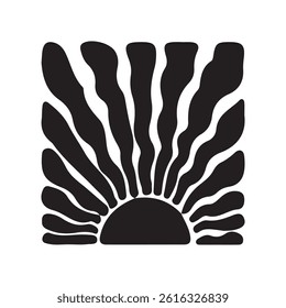 Sun simple icons collection. Hot solar energy for tan. Vector illustration
