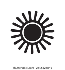 Sun simple icons collection. Hot solar energy for tan. Vector illustration

