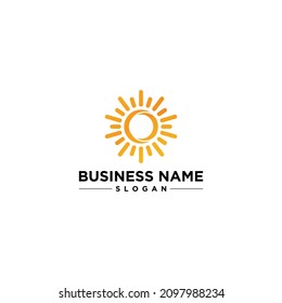 Vector de diseño de logotipo moderno simple de Sun