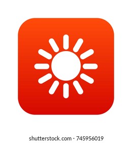 Sun in simple style isolated on white background vector illustration