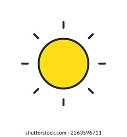 Sun simple vector icon illustration material