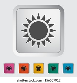 Sun single icon. Vector illustration.
