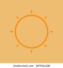 Sun single icon vector illustration.