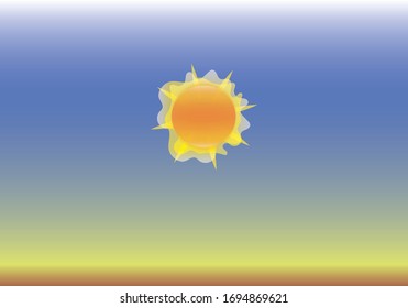Sol, cielo. Colores. Vector. EPS 10.
 

