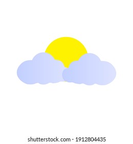 Sun sky icon logo Concept creative symbol minimalist abstract  vector illustration