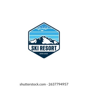 Sun Sky Mountains logo design