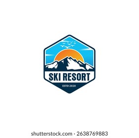 Sun Sky Mountains logo design