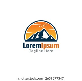 Sun Sky Mountains logo design