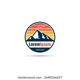 Sun Sky Mountains logo design