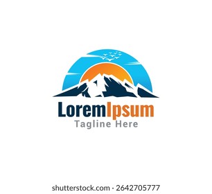 Design do logotipo das Montanhas Sun Sky