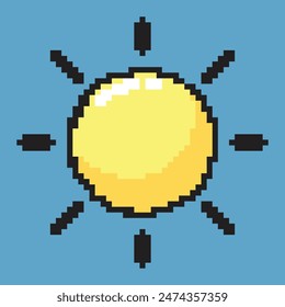 Elemento de arte Sun Sky Pixel