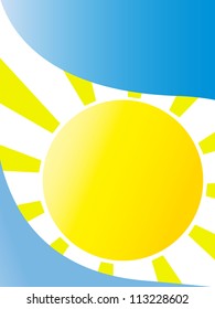 Sun in the Sky vector Illustration