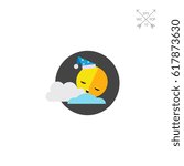 Sun Sleeping Vector Icon