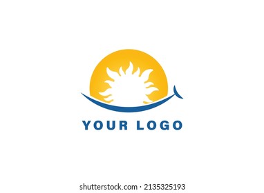 Logo-Design-Vorlage für Sun Lächeln