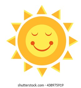 Sun smile vector