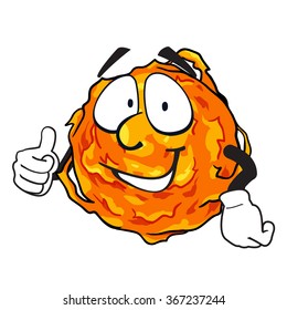 Sun smile, vector art and illustration.