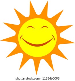 Sun smiley icon 