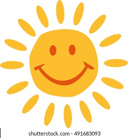 Sun with smiling face