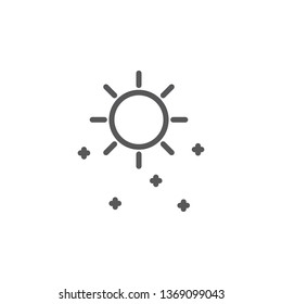 Sun, snow, frost vector icon. Element of weather for mobile concept and web apps illustration. Thin line icon for website design and development. Vector icon