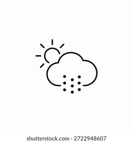 Vector de signo de icono de sol y nieve