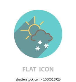 Sun snow icon vector