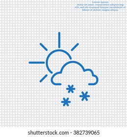 Sun snow icon vector