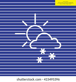 Sun snow icon vector