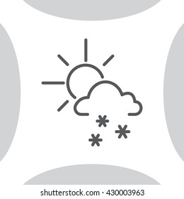 Sun snow icon vector