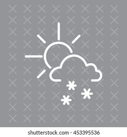 Sun snow icon vector