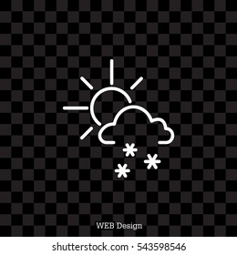 Sun snow icon vector