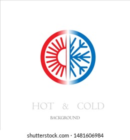 Sun and snowflake symbols isolated on white background