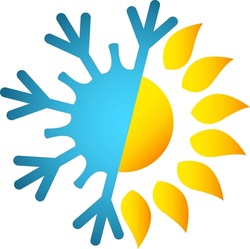 Sun Snowflake Unique Design. Design For Air Conditioner And Heating